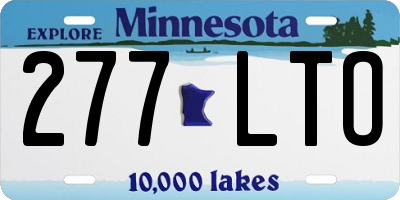 MN license plate 277LTO