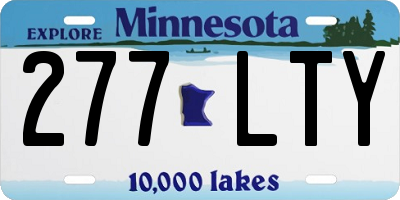 MN license plate 277LTY