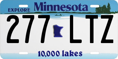 MN license plate 277LTZ