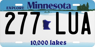 MN license plate 277LUA