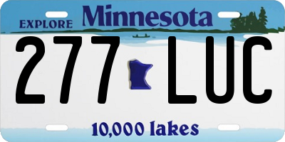 MN license plate 277LUC