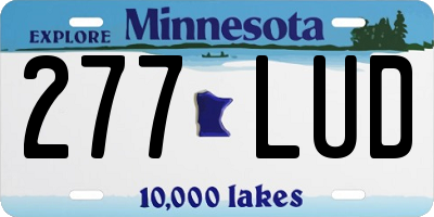 MN license plate 277LUD