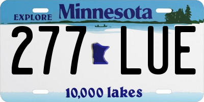 MN license plate 277LUE