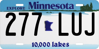 MN license plate 277LUJ