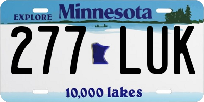 MN license plate 277LUK