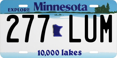 MN license plate 277LUM