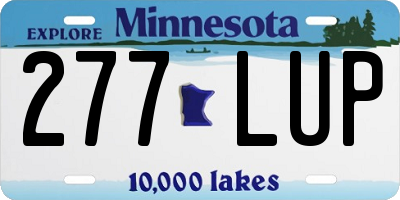 MN license plate 277LUP