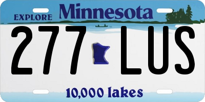 MN license plate 277LUS