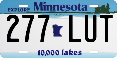 MN license plate 277LUT
