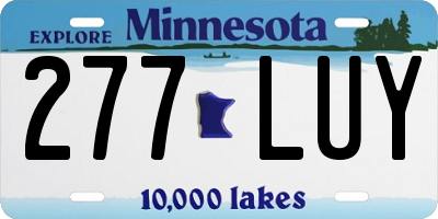 MN license plate 277LUY