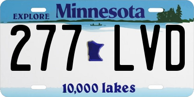 MN license plate 277LVD