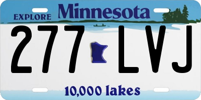 MN license plate 277LVJ