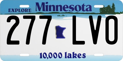 MN license plate 277LVO