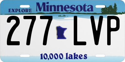 MN license plate 277LVP