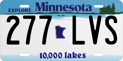MN license plate 277LVS
