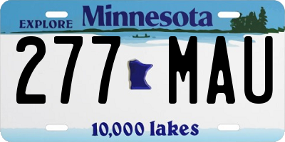 MN license plate 277MAU