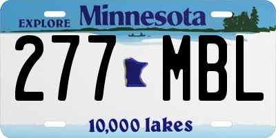MN license plate 277MBL