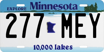 MN license plate 277MEY