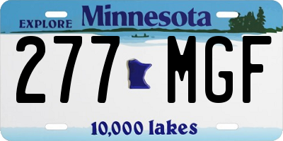 MN license plate 277MGF