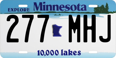 MN license plate 277MHJ
