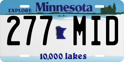 MN license plate 277MID