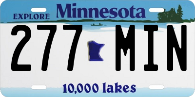 MN license plate 277MIN
