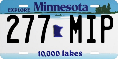 MN license plate 277MIP