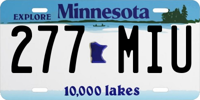 MN license plate 277MIU