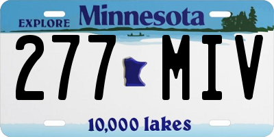 MN license plate 277MIV