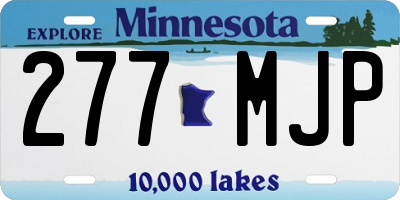 MN license plate 277MJP