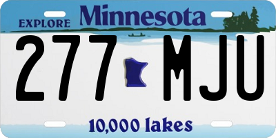 MN license plate 277MJU