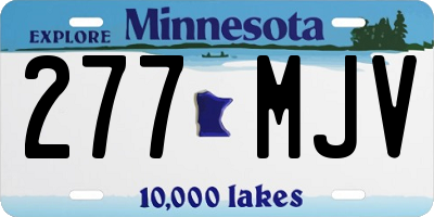 MN license plate 277MJV