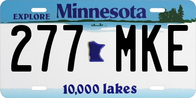 MN license plate 277MKE