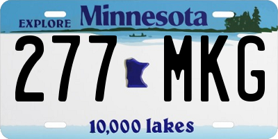 MN license plate 277MKG