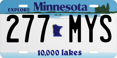 MN license plate 277MYS