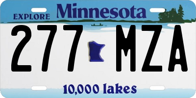 MN license plate 277MZA