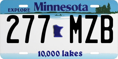 MN license plate 277MZB