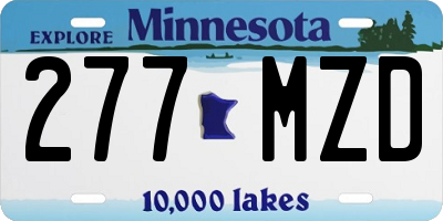 MN license plate 277MZD