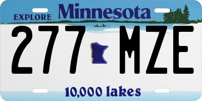 MN license plate 277MZE
