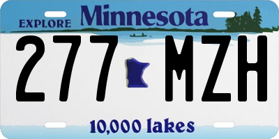 MN license plate 277MZH