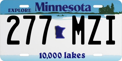 MN license plate 277MZI