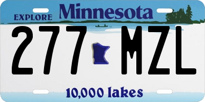 MN license plate 277MZL
