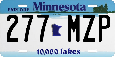 MN license plate 277MZP