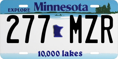 MN license plate 277MZR
