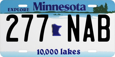 MN license plate 277NAB