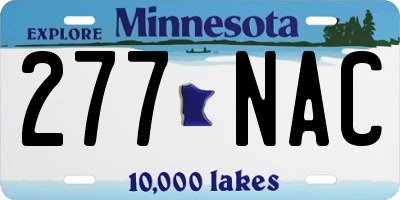 MN license plate 277NAC