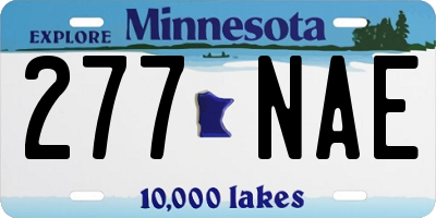 MN license plate 277NAE