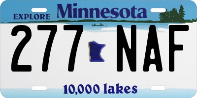MN license plate 277NAF