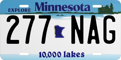 MN license plate 277NAG