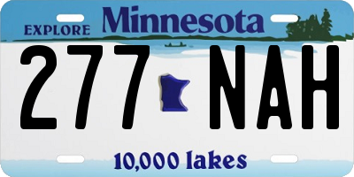 MN license plate 277NAH